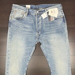 Levi's 501 Skinny Jeans 36 x 32 Warp Stretch Light Selvedge Denim Button Fly 35